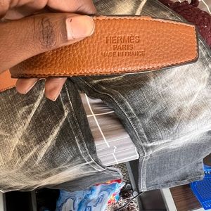 Hermes Brown belt Gold buckle NO BOX